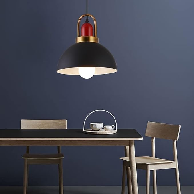 Modern Nordic Pendant Light with Adjustable Height and Metal Glass Design