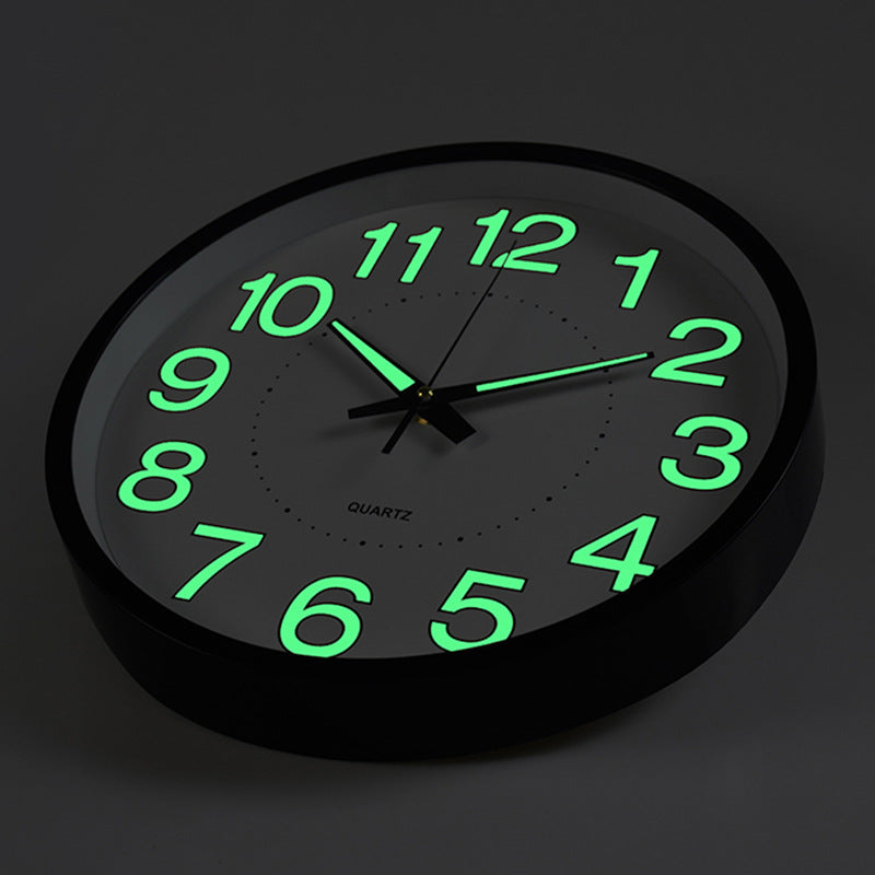 Silent 30 cm Illuminating Wall Clock with Night Light Feature