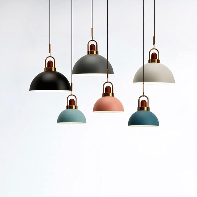 Modern Nordic Pendant Light with Adjustable Height and Metal Glass Design