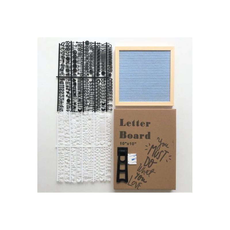 Felt Letter Message Board with Wood Stand