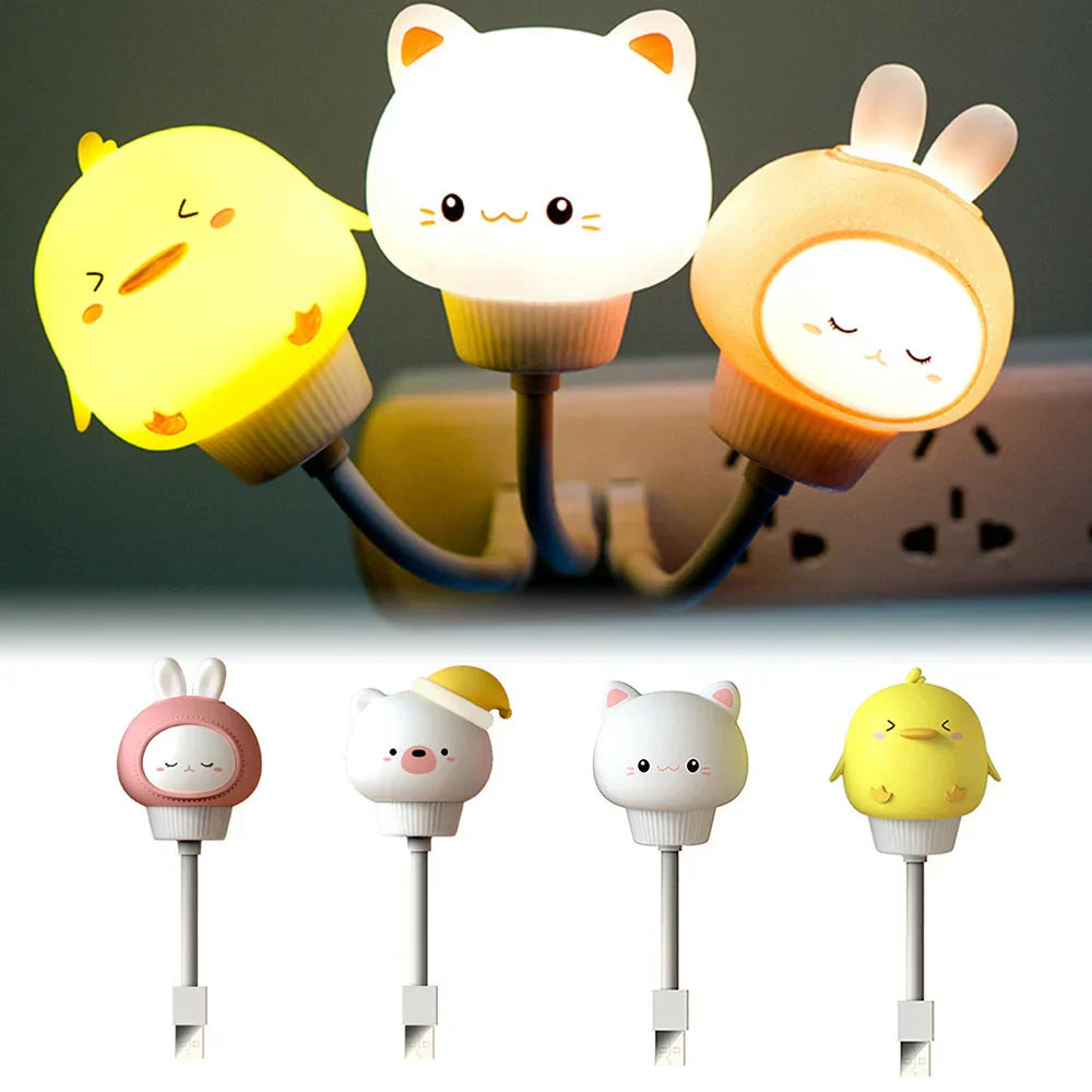 Cute Animal Night Light with Timer and Remote Control