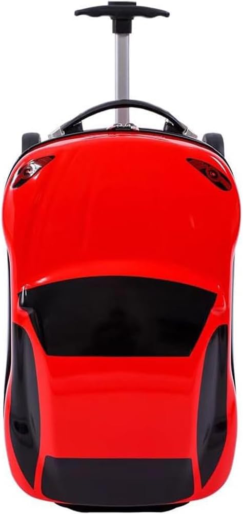Kids Car-Shaped Pull-Along Suitcase with Retractable Handle