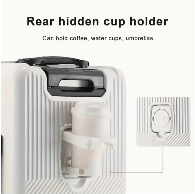 20-Inch Hard Shell Carry-On with Cup Holder, USB Port & TSA Lock