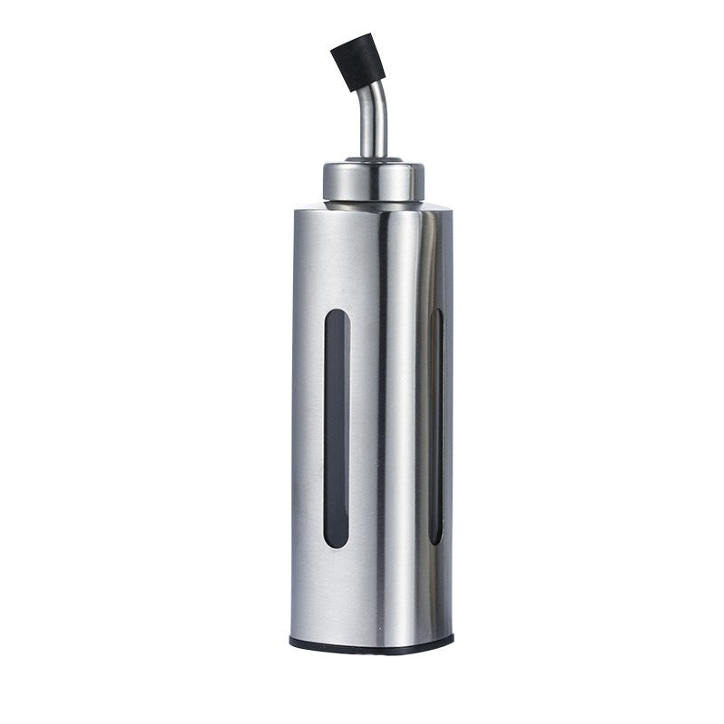 Stainless Steel Spout Glass Carafe for Oil and Vinegar