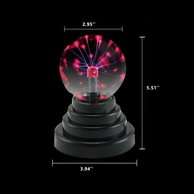 Electrostatic Ion Ball LED Table Lamp - Black Ambient Light