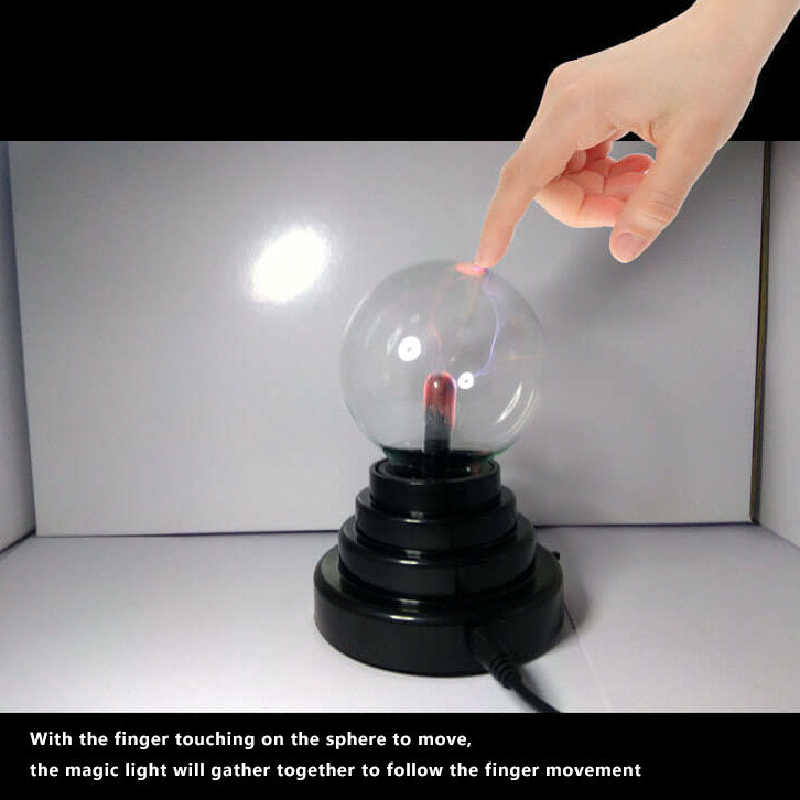 Electrostatic Ion Ball LED Table Lamp - Black Ambient Light