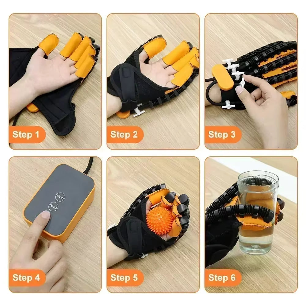Automatic Finger Strength Trainer Gloves for Hand Rehabilitation
