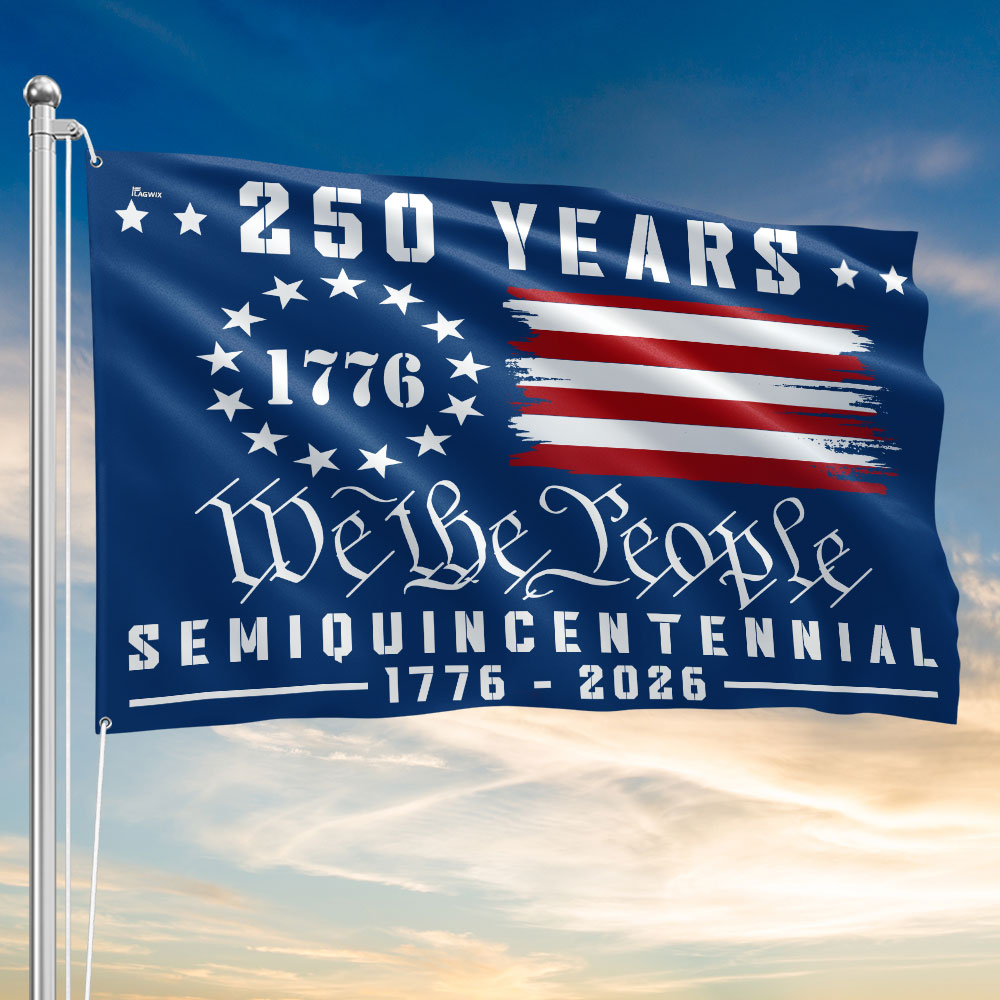 Canvas American Grommet Flag - We The People 250th Anniversary