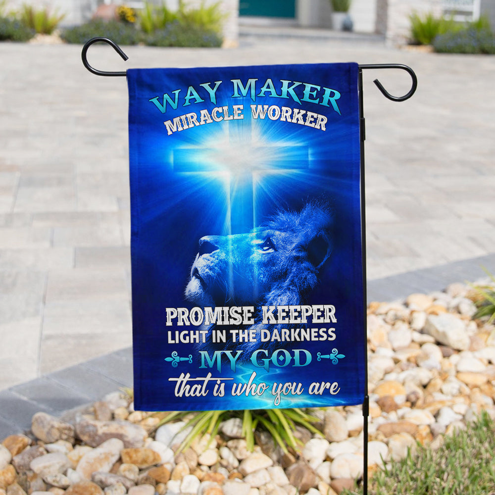 Way Maker Miracle Worker Jesus Christ Double-Sided Canvas Flag
