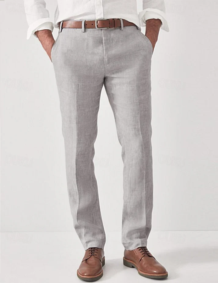 Breathable Linen Summer Pants for Men - Modern Straight Cut