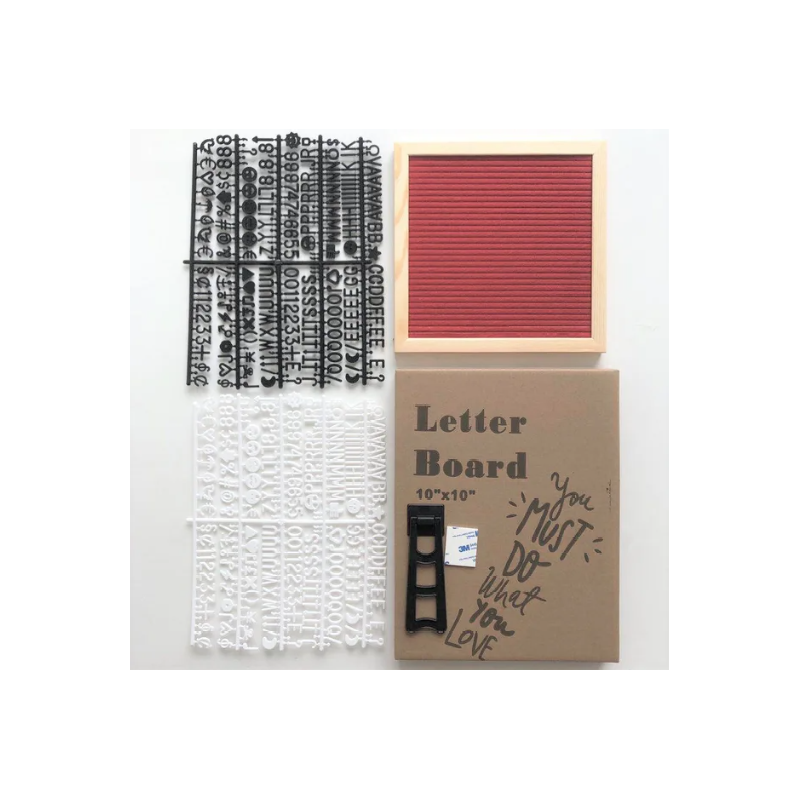 Felt Letter Message Board with Wooden Stand