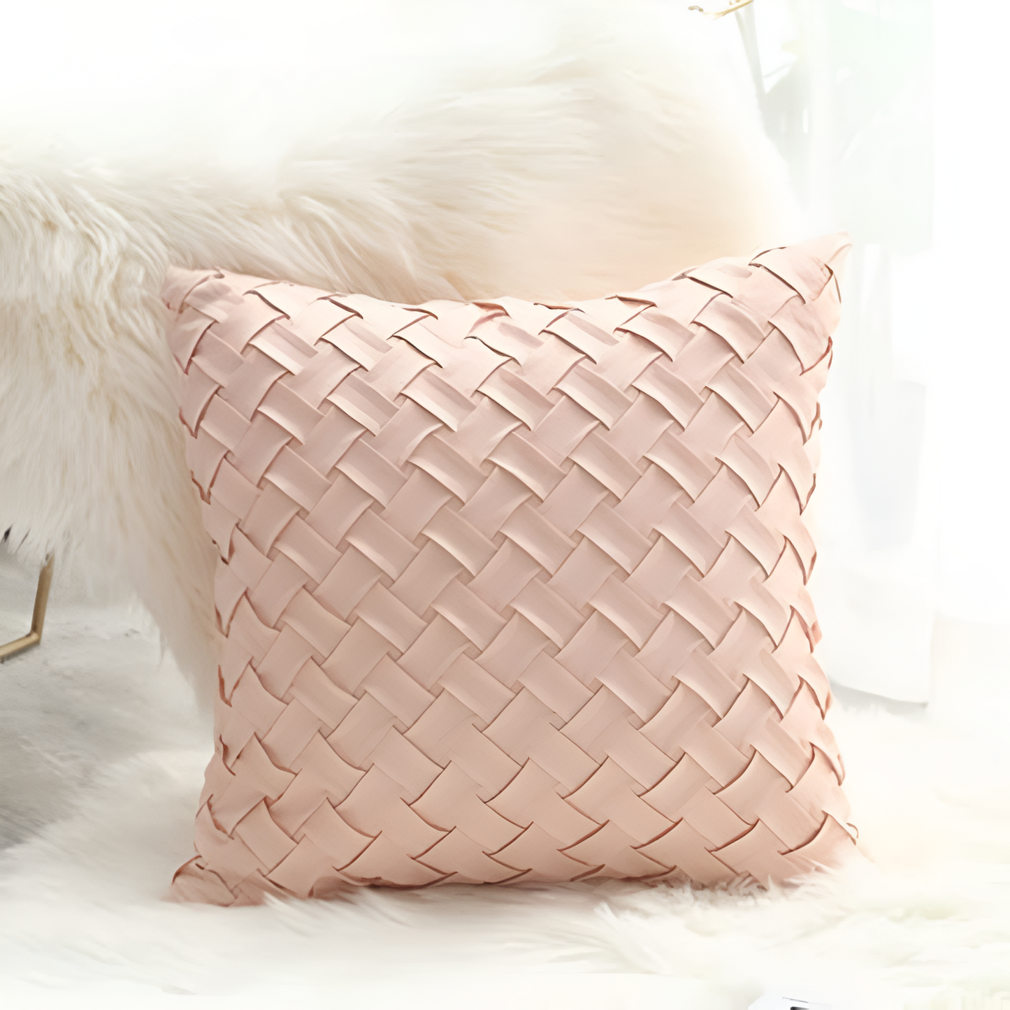 Premium Faux Suede Woven Cushion Cover