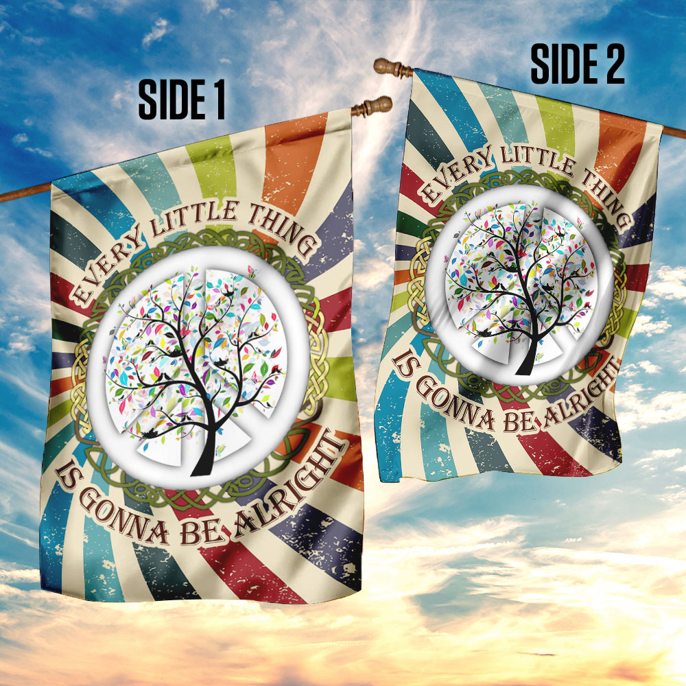 Double-Sided Canvas Every Little Thing Is Gonna Be Alright Flag