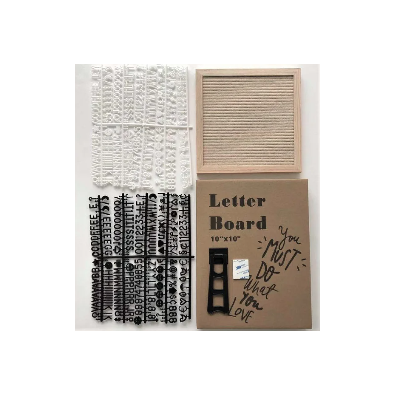 Felt Letter Message Board with Wooden Stand