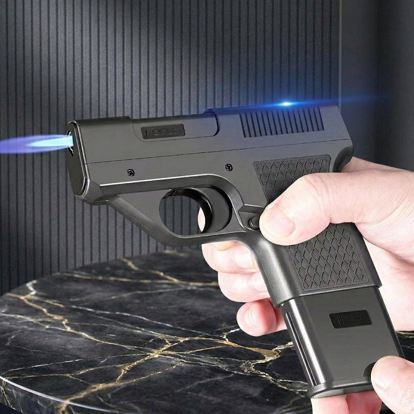 Butane Jet Flame Lighter with Hidden Storage Compartment