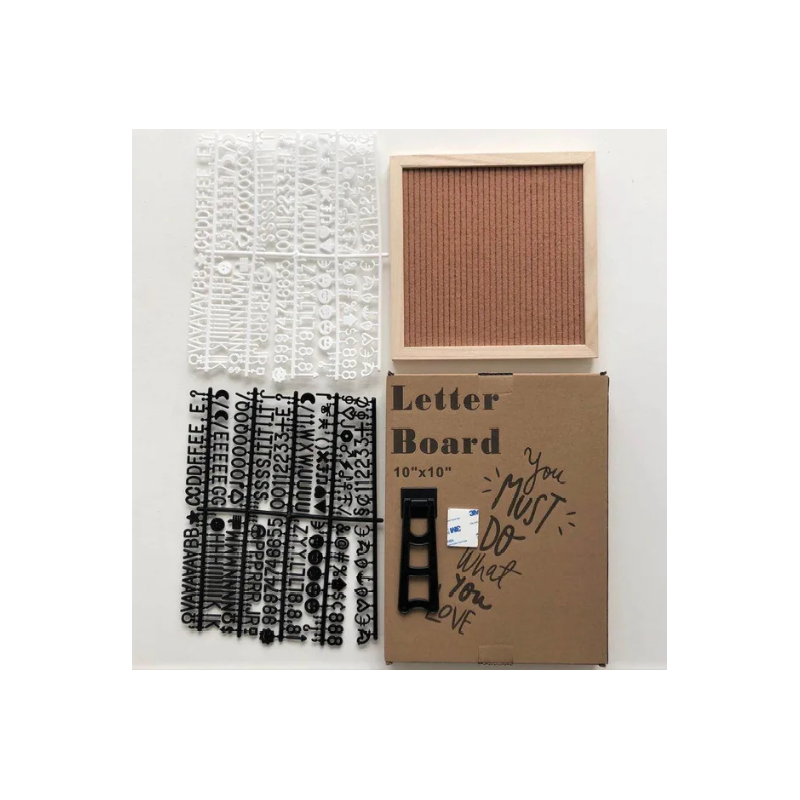 Felt Letter Message Board with Wood Stand