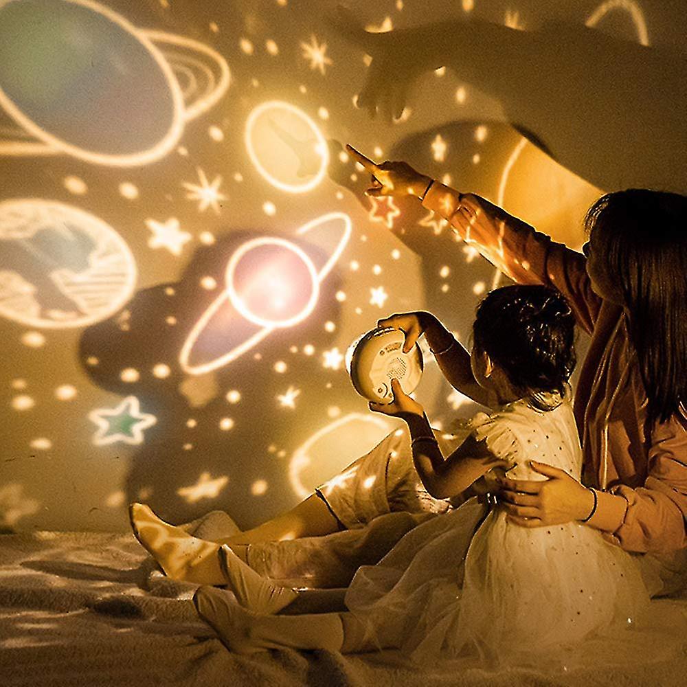 Bunny Ear Star Projector Night Light with Music