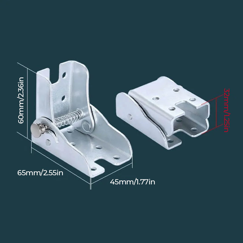 90 Degree Self-Locking Folding Hinge in Steel