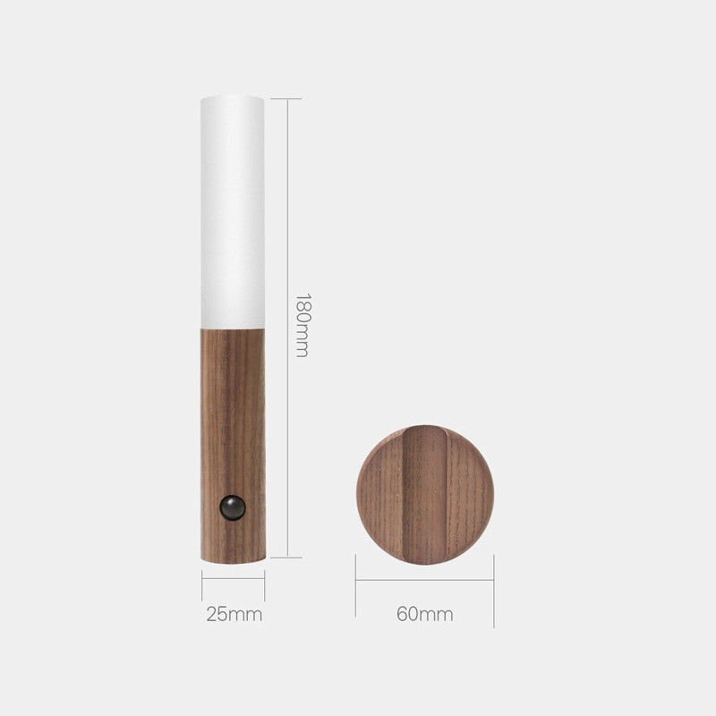 Rechargeable Motion Sensor Night Light - Modern Wood Wall Lamp