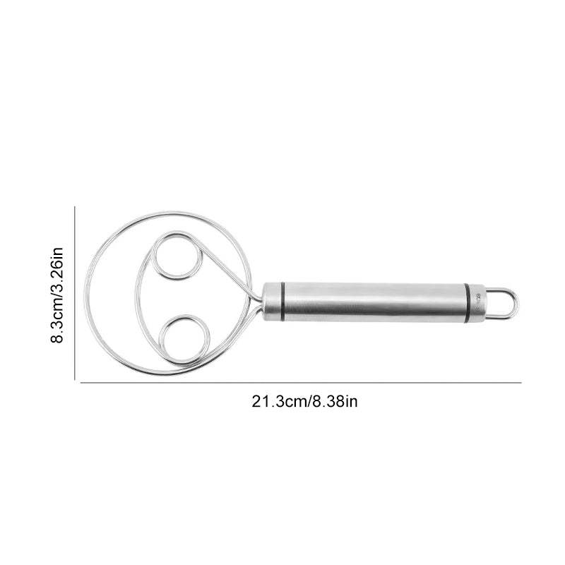 Ergonomic Stainless Steel Dough Whisk for Easy Mixing