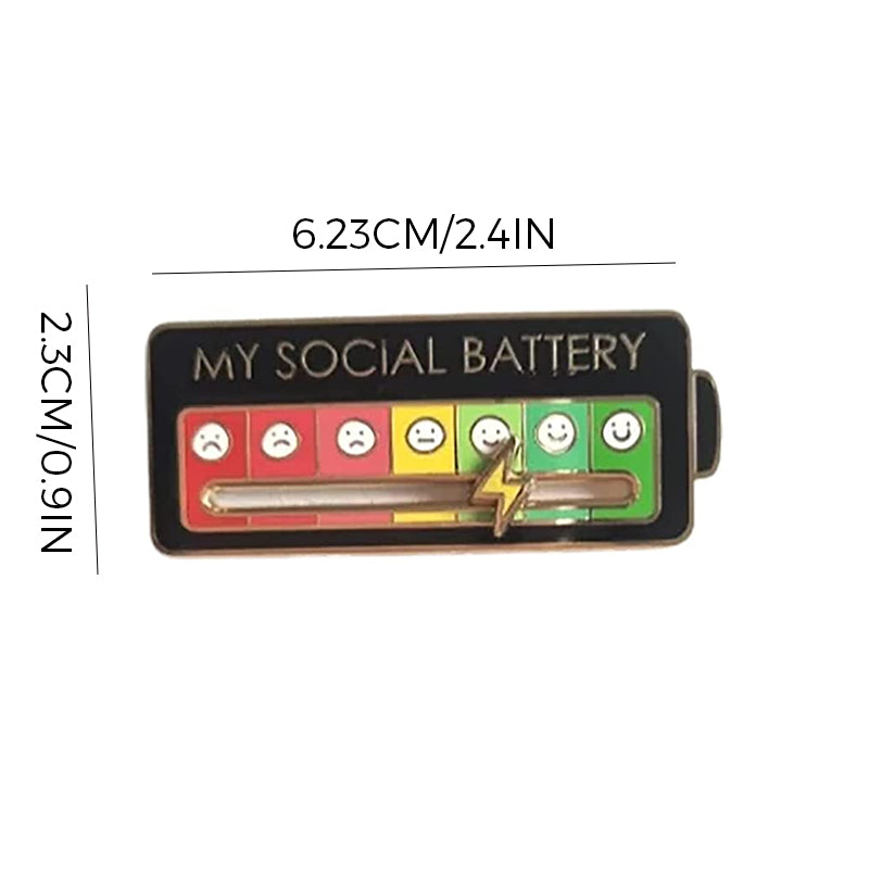 Interactive Mood Pins in Black and White Enamel