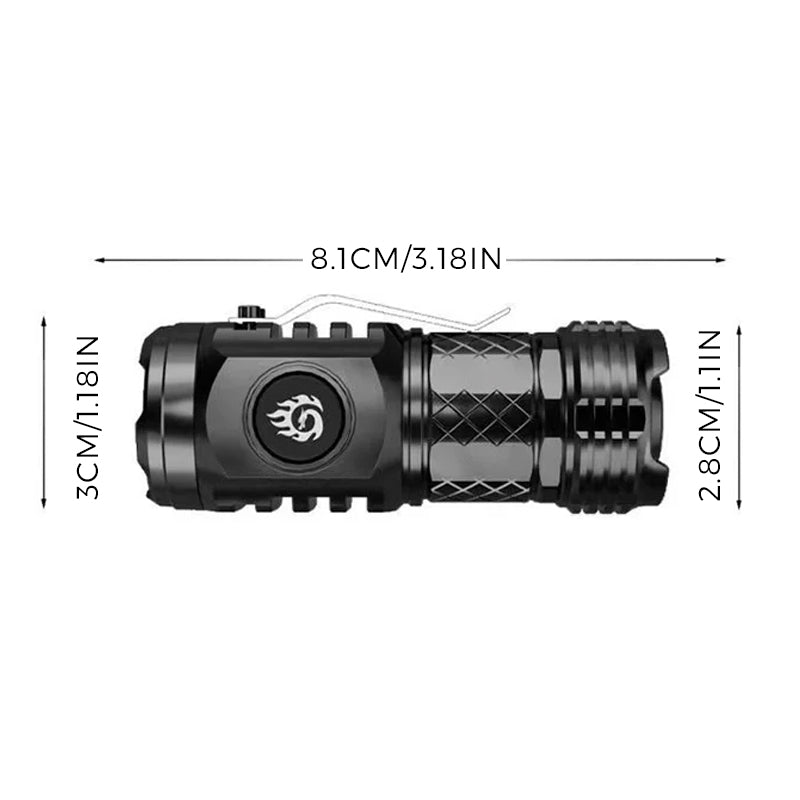 Compact Rechargeable Mini LED Flashlight with Multiple Modes