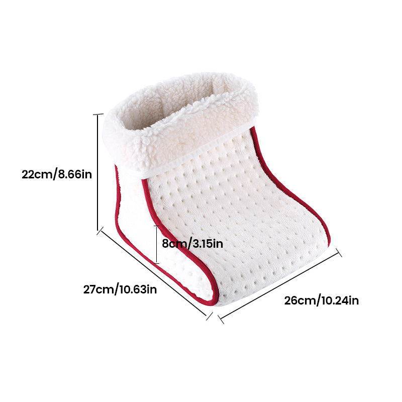 Electric Foot Warmer with Adjustable Heat and Plush Fabric