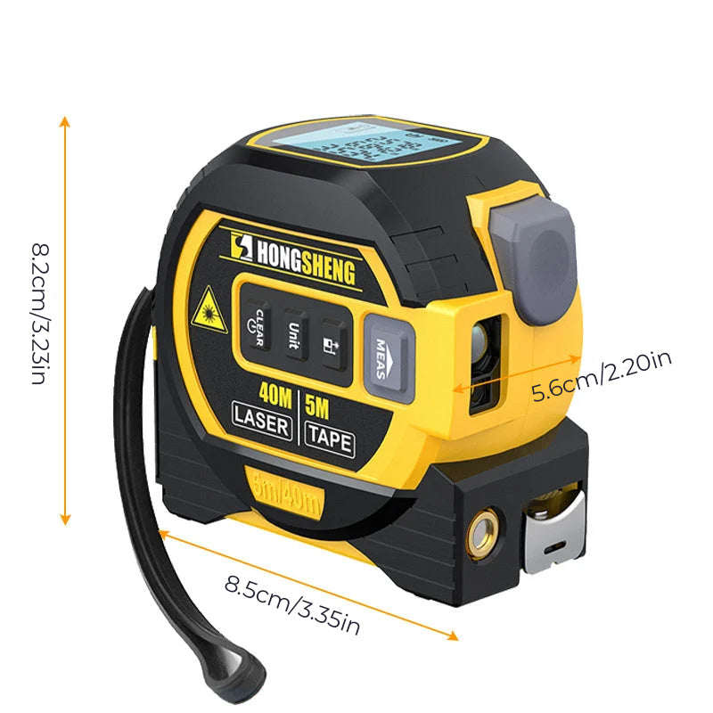 3-in-1 Laser Distance Meter and Tape Measure