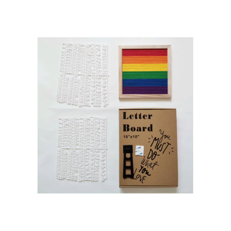Felt Letter Message Board with Wood Stand