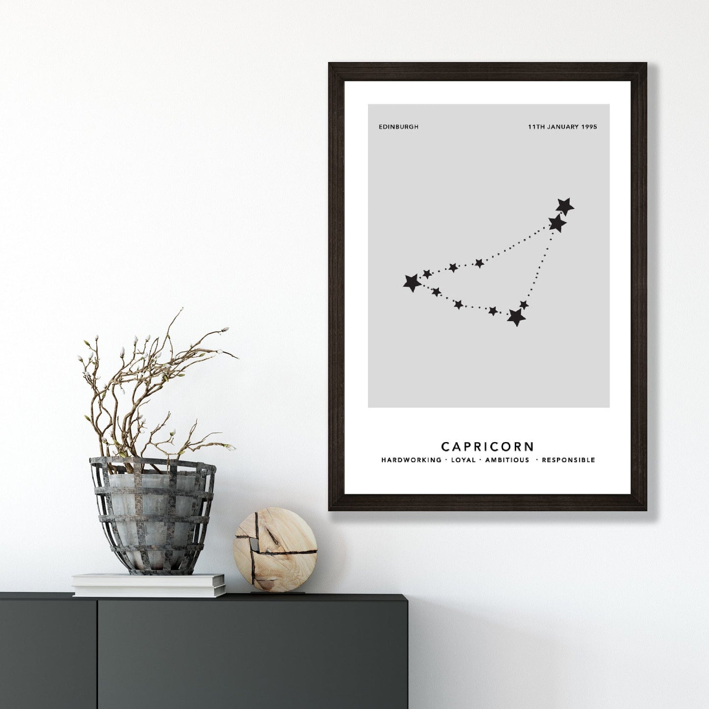 Personalized Capricorn Zodiac Constellation Print