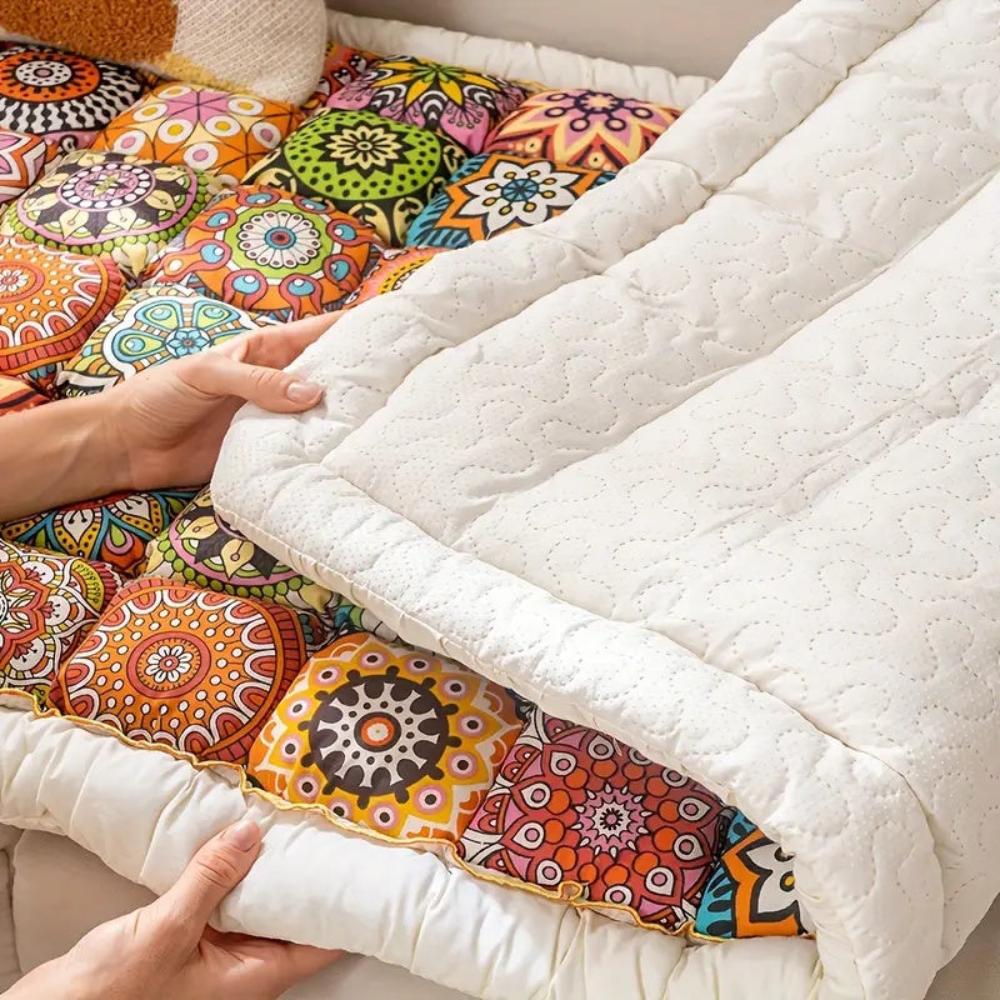 Vibrant Quilted Summer Sofa Cushion Cover