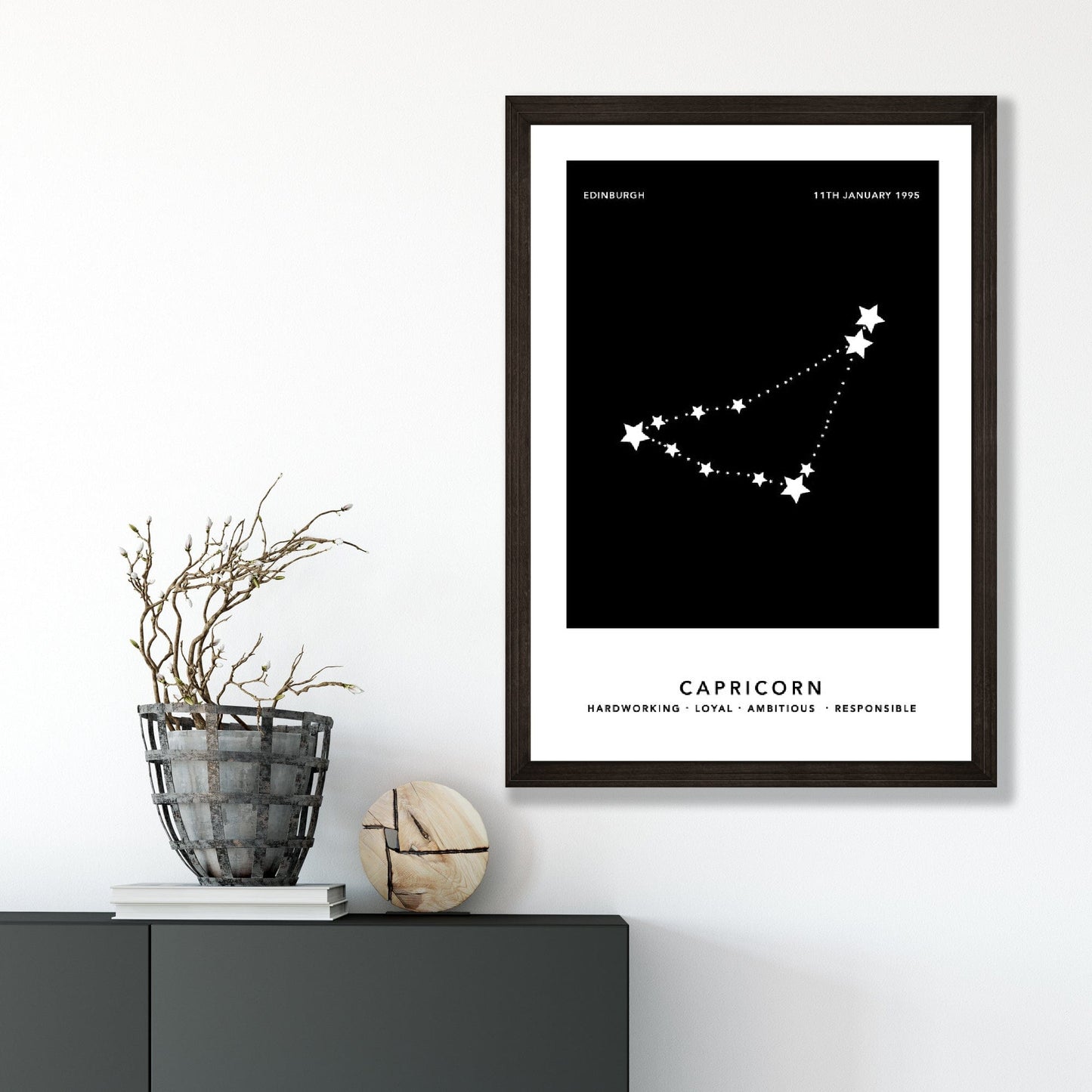 Personalized Capricorn Zodiac Print with Color Options