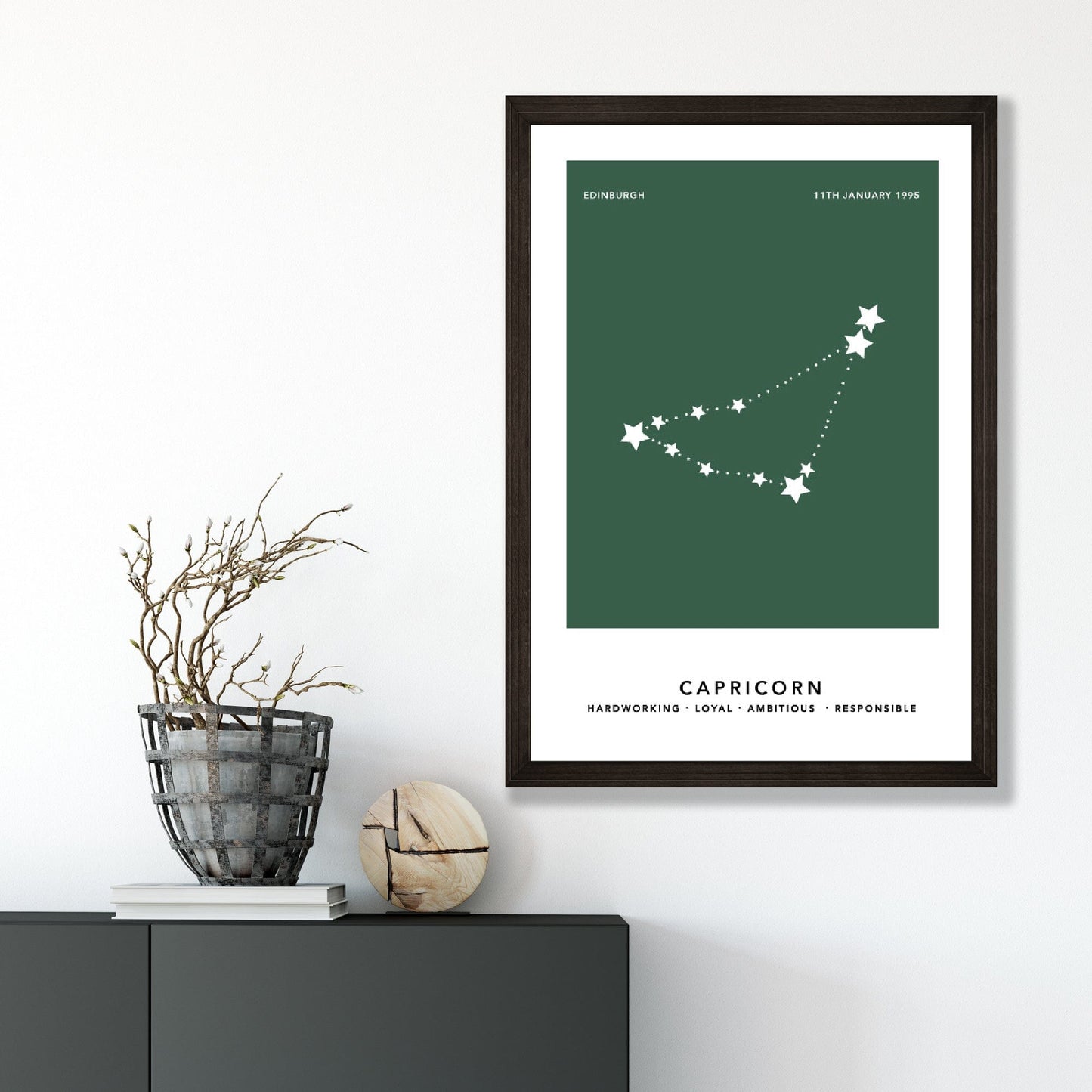 Personalized Capricorn Zodiac Print with Color Options