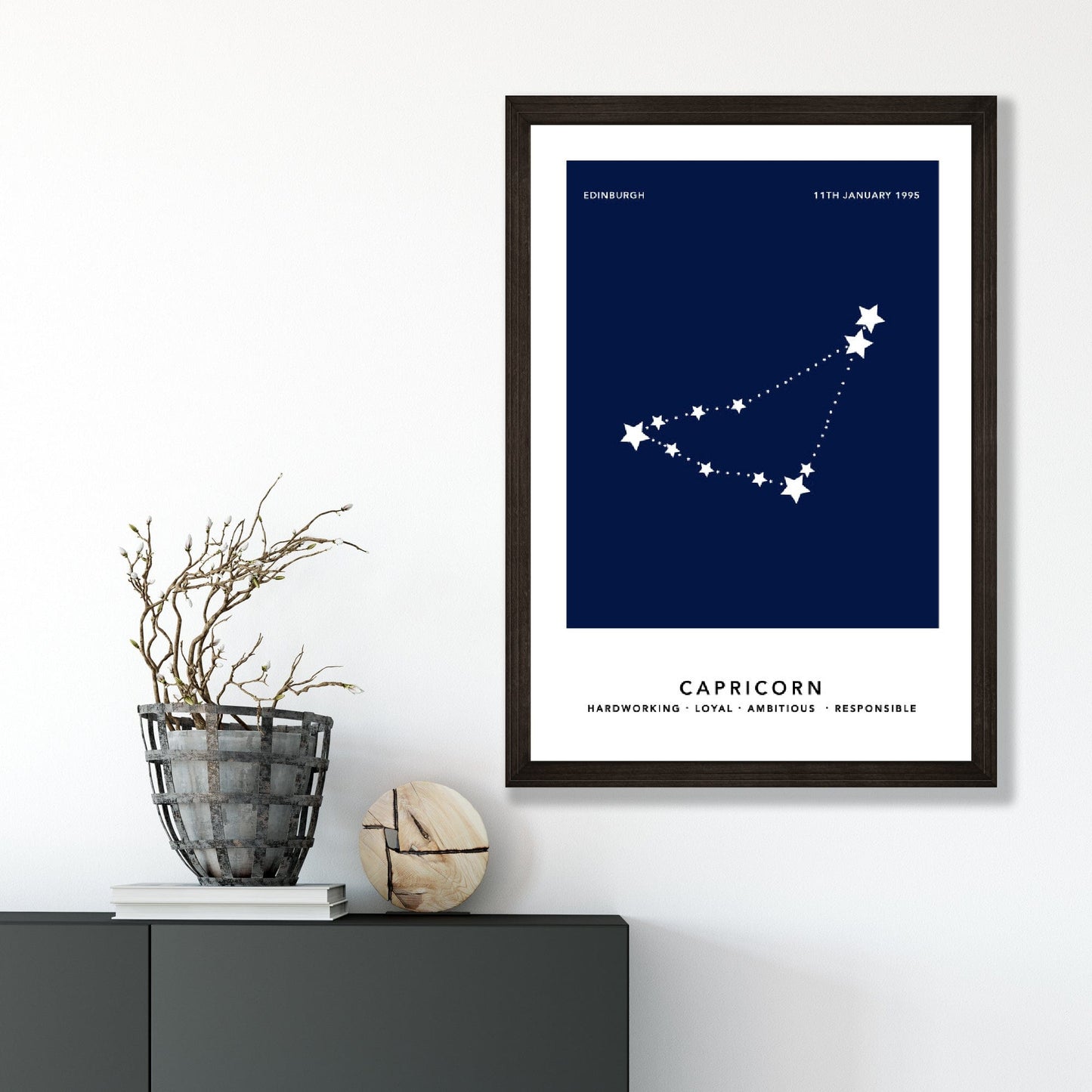 Personalized Capricorn Zodiac Print with Color Options