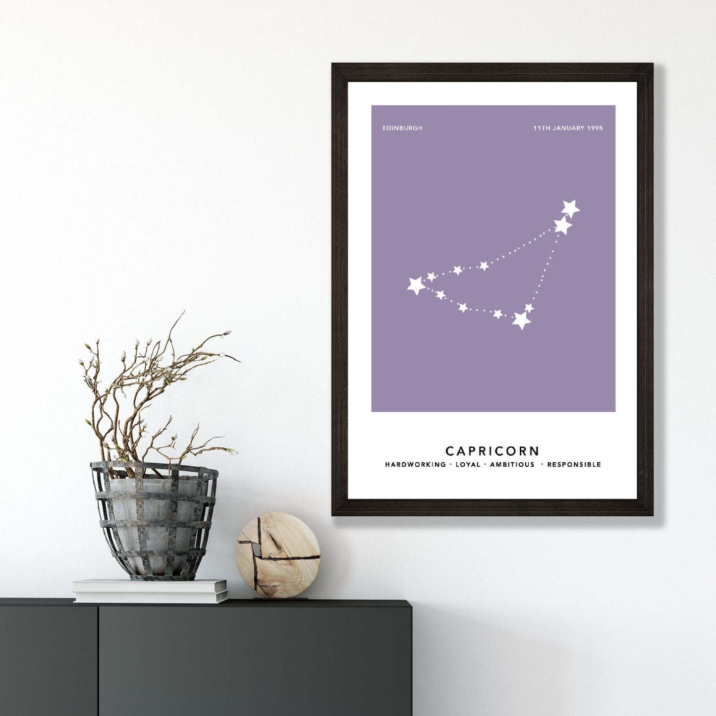Personalized Capricorn Zodiac Print with Color Options