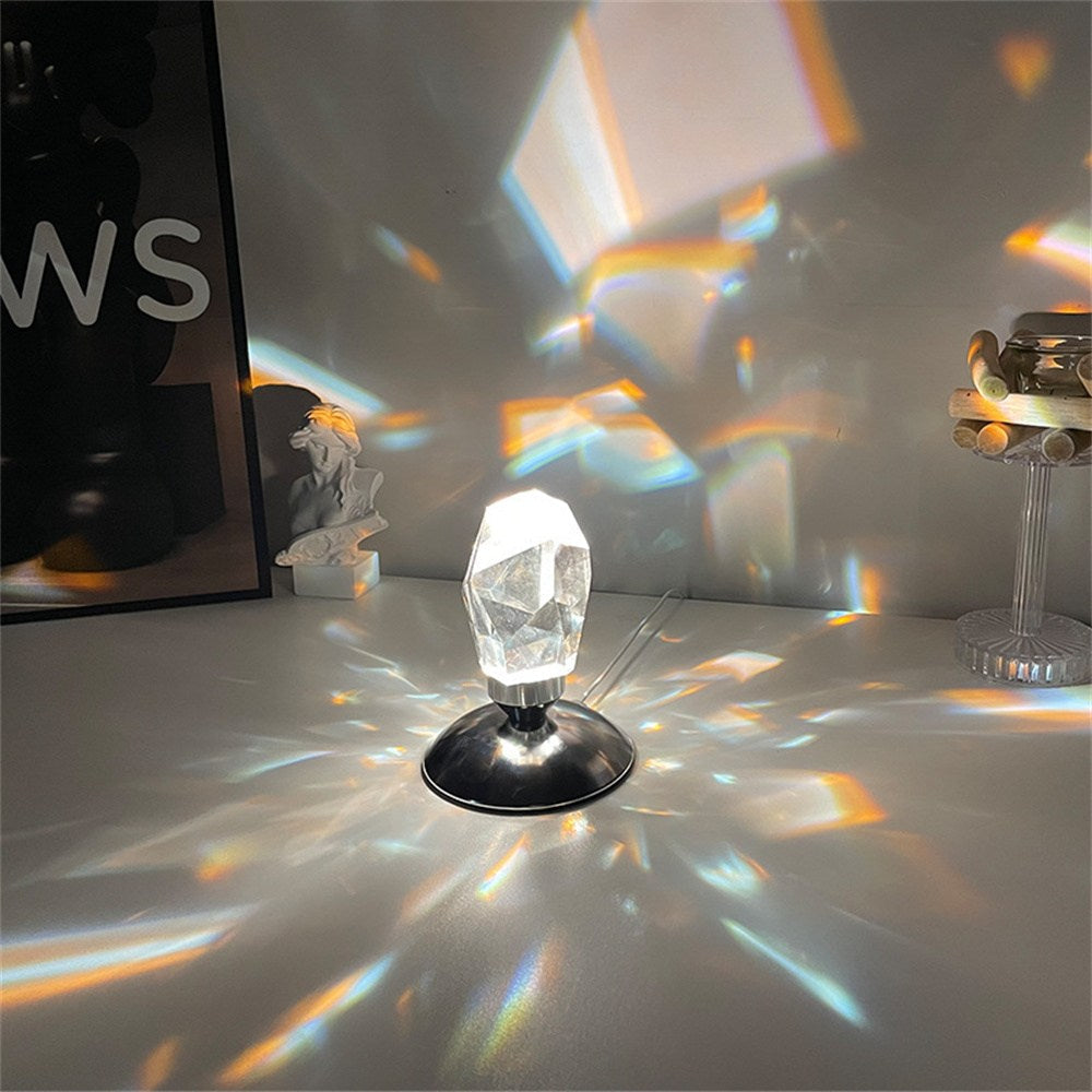 Dimmable Crystal Nightstand Lamp with Remote Control and 16 Color Options