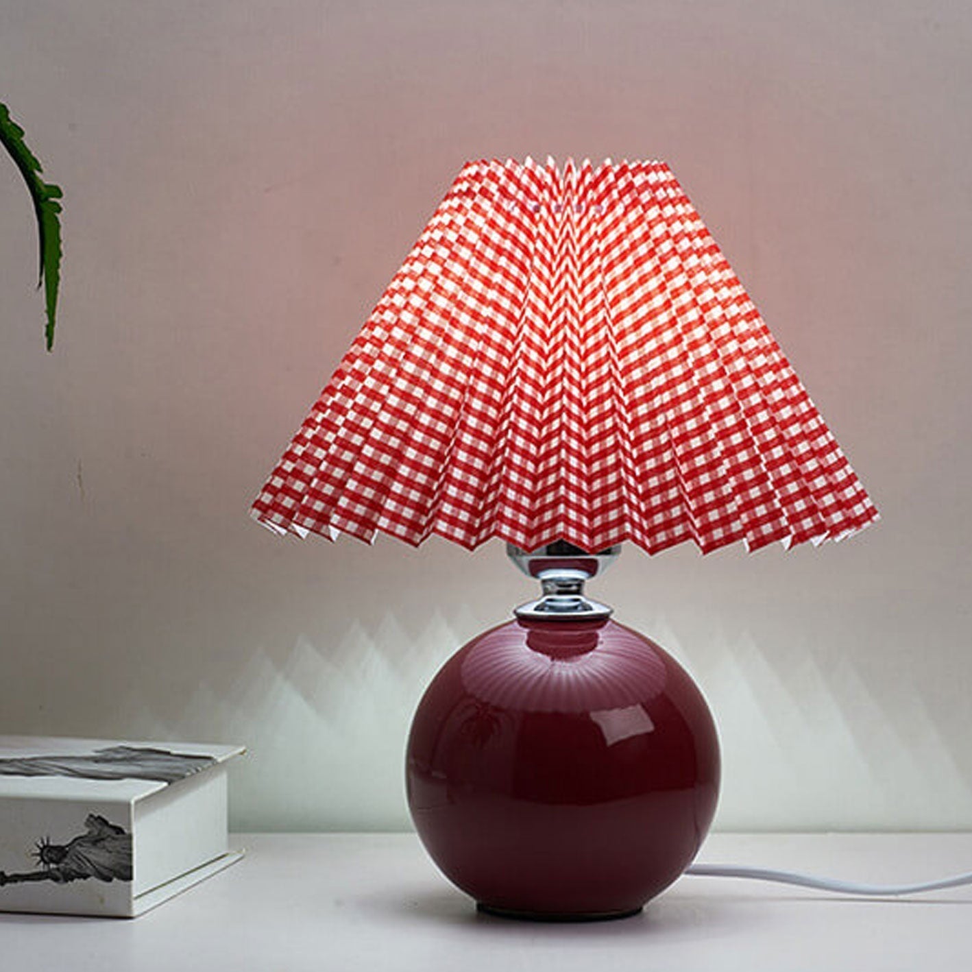 Ceramic Pleated Modern Table Lamp in Multiple Colors