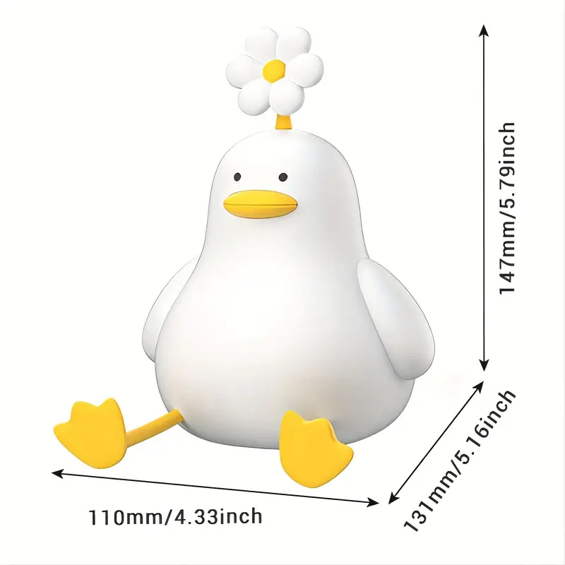 Cute Duck Rechargeable Night Light Lamp