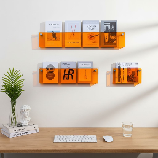 Clear Acrylic Wall-Mounted Magazine Holder
