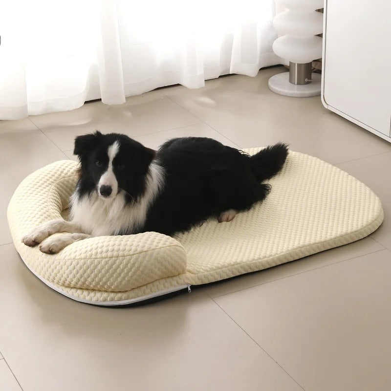 Cooling Silk Mattress for Pets - Breathable Foam Bed