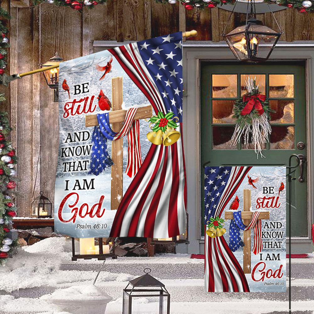 Jesus Christ Cross Flag Be Still And Know That I Am God