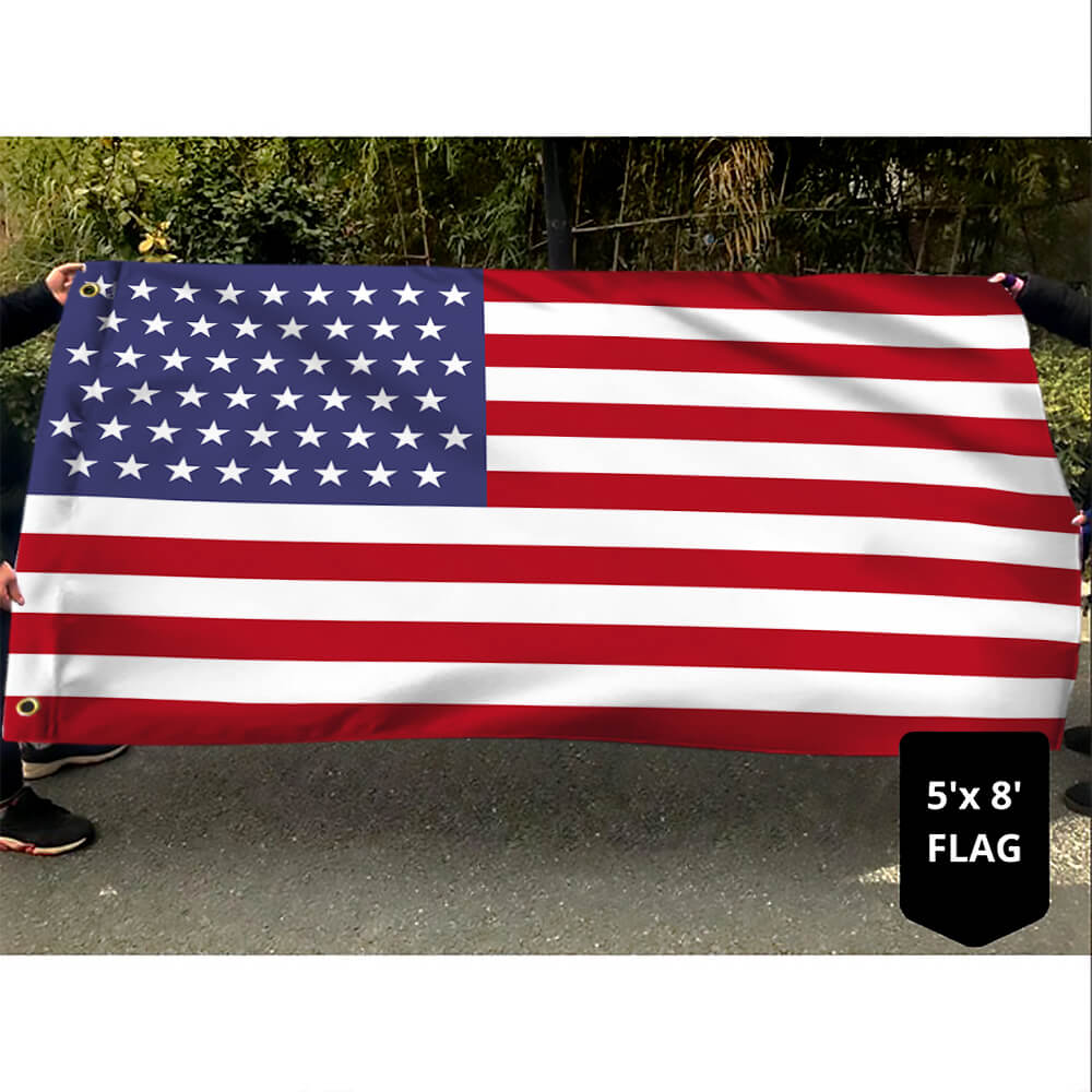 Premium Weatherproof American Grommet Flag - Double-Sided Canvas