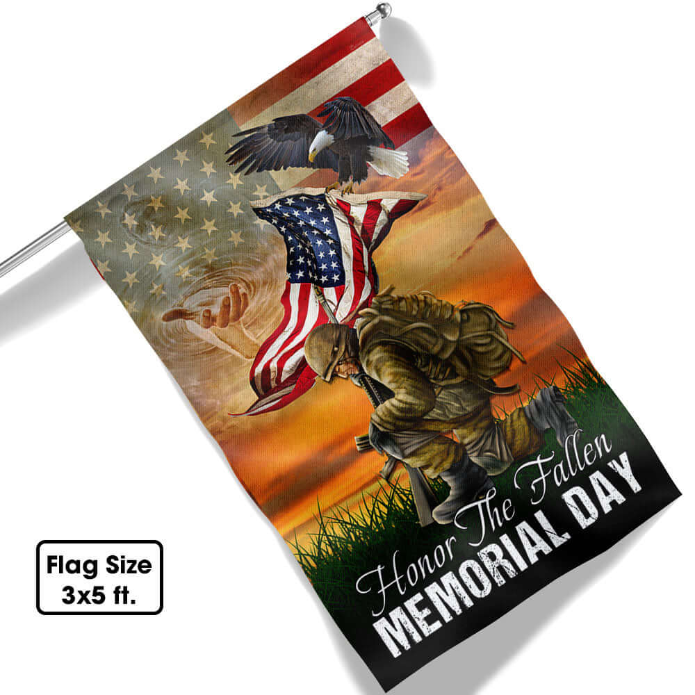 Double-Sided Memorial Day Veteran Flag