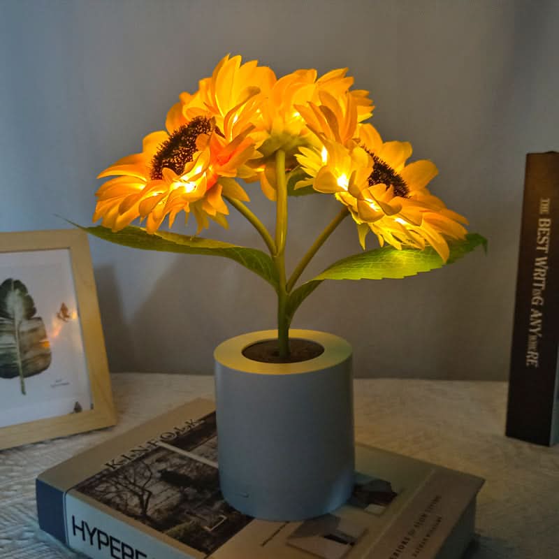Sunflower LED Table Lamp with Rechargeable Battery