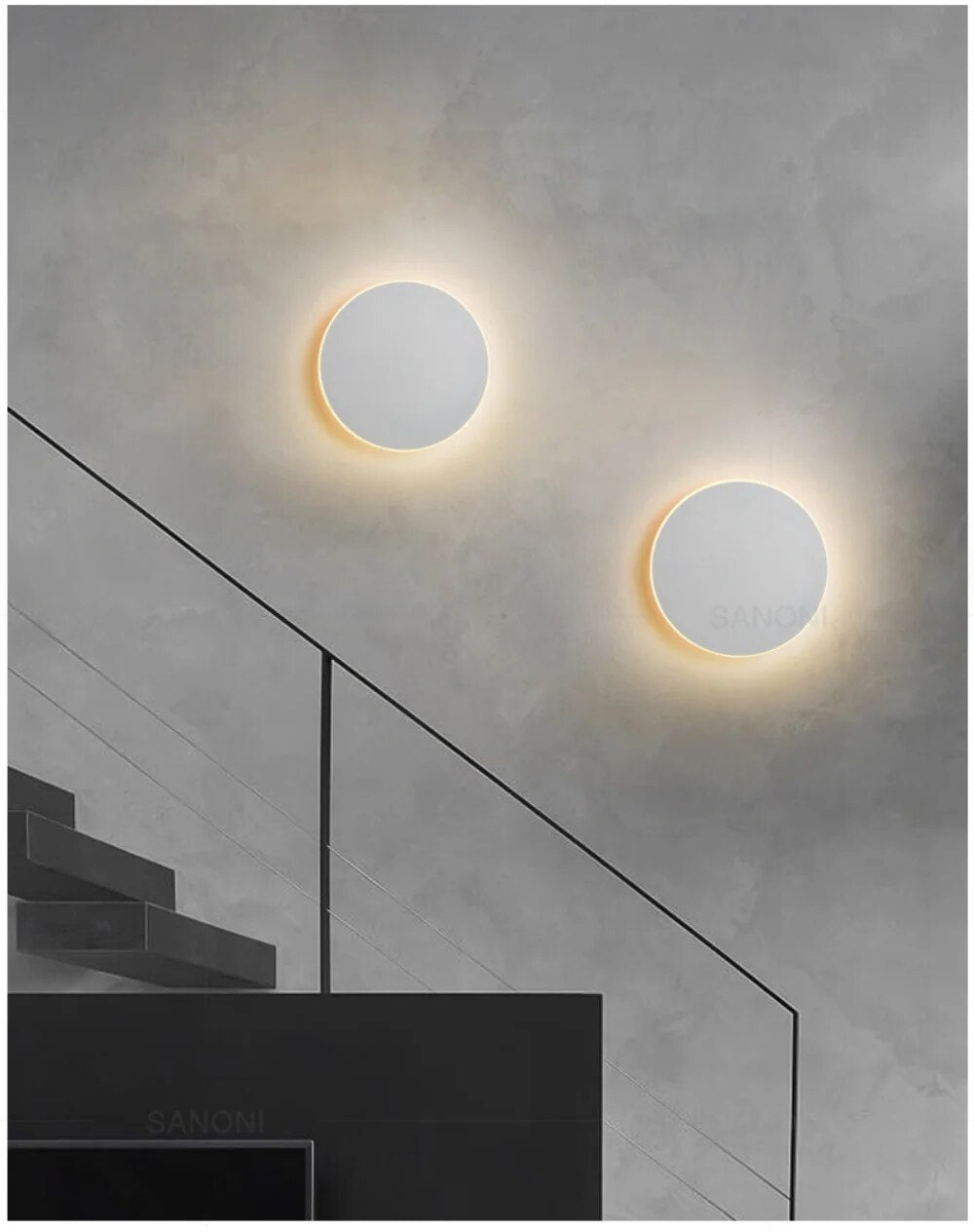 Round LED Wall Light - Modern Elegant Design
