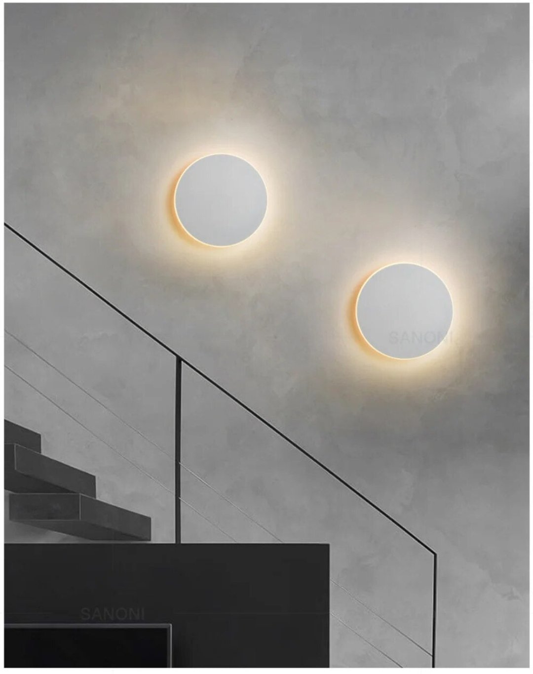 Round LED Wall Light - Modern Aluminum Design