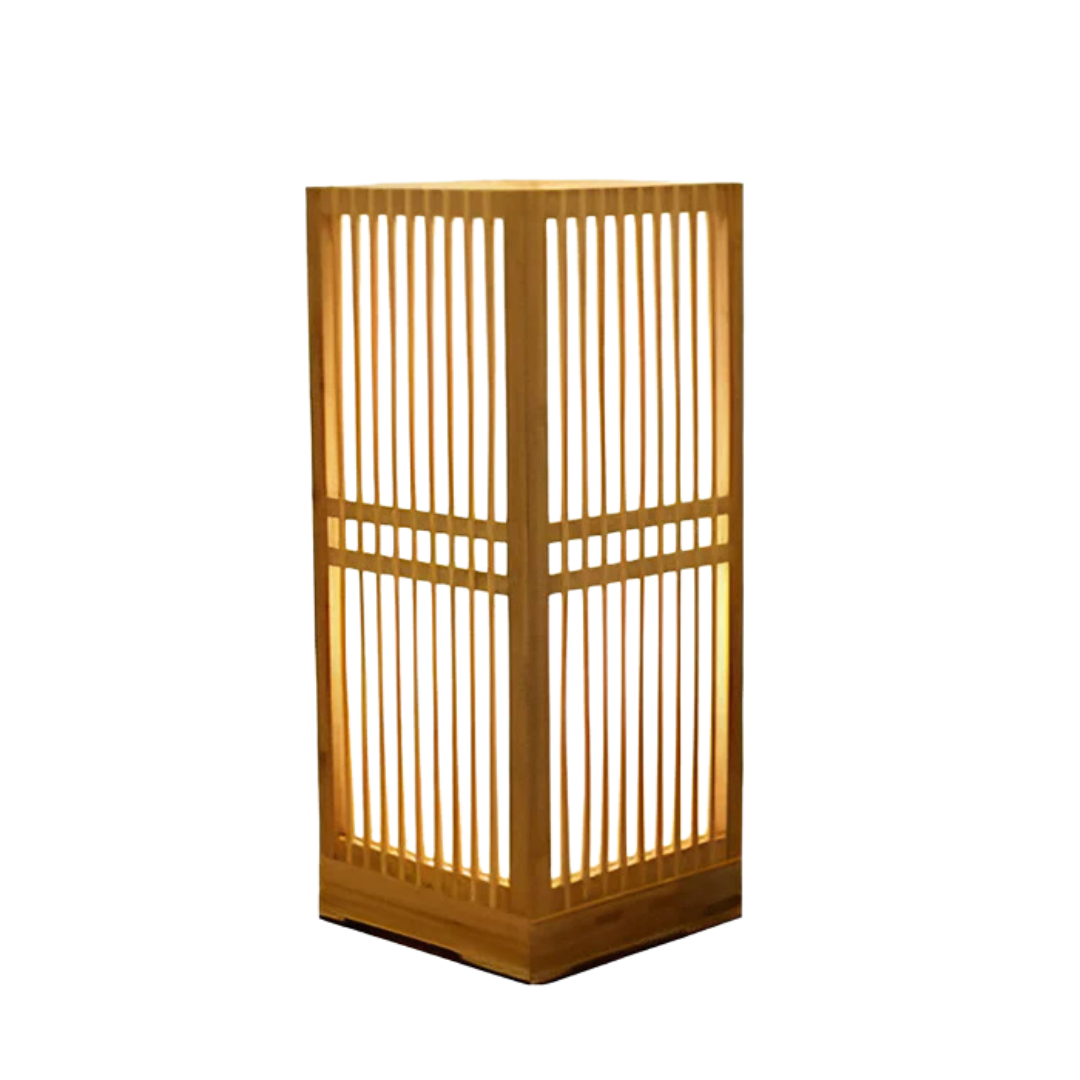 Japanese Bamboo LED Table Lamp for Calming Ambiance