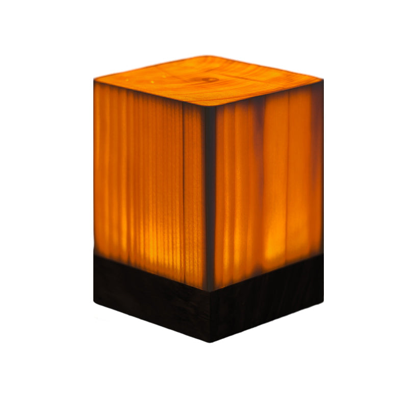 Cordless Touch Control LED Table Lamp with Wood Finish