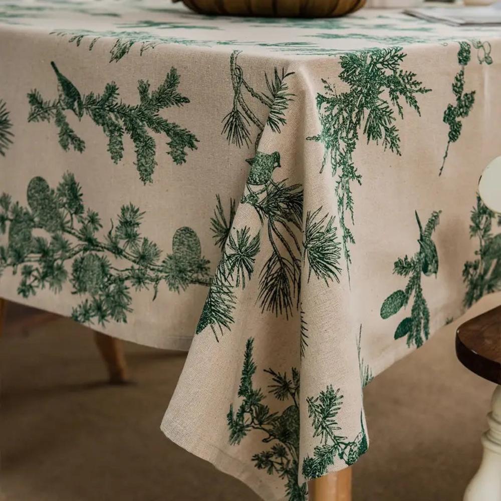 Rustic Pine Grove Cotton Dining Cloth