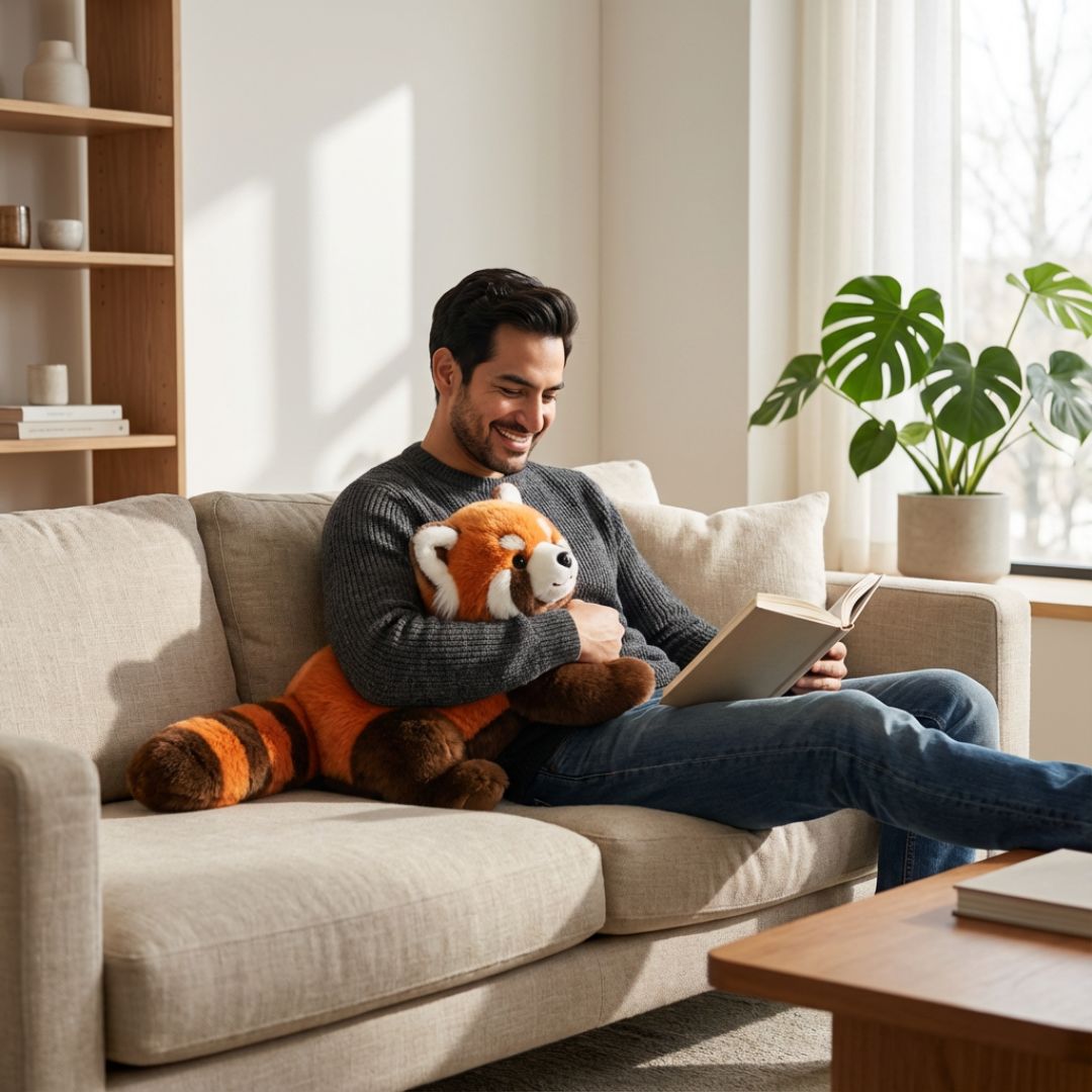 Long Plush Animal Cuddle Toy for Comfort and Relaxation